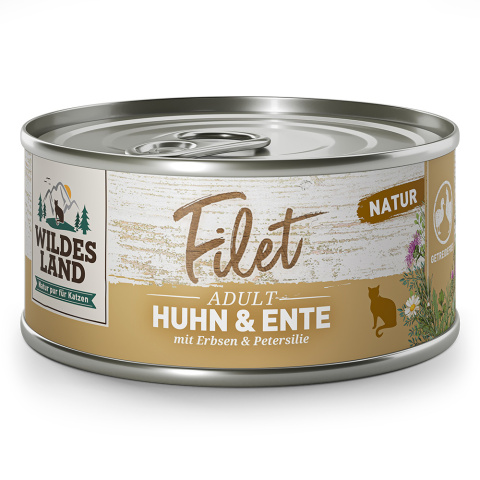 WILDES LAND CAT Huhn Ente Filet – filety z kurczaka i kaczki (80g)