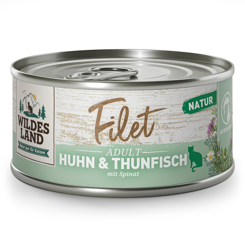 WILDES LAND CAT Huhn Thunfisch Filet – filety z kurczaka i tuńczyka (80g)
