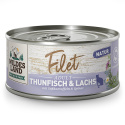 WILDES LAND CAT Thunfisch Lachs Filet – filety z tuńczyka i łososia (80g)