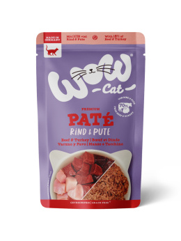 WOW CAT Rind Pute - wołowina z indykiem dla dorosłych kotów (400g)