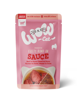 WOW CAT Rind in sauce - kawałki wołowiny w sosie (85g)