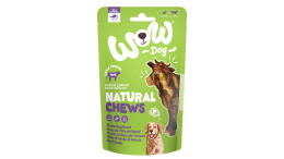 WOW Natural Chews Rinderkopfhaut – suszona skóra wołowa z głowy (350g)