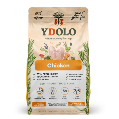 YDOLO Chicken - kurczak półwilgotna karma dla psa (10kg)