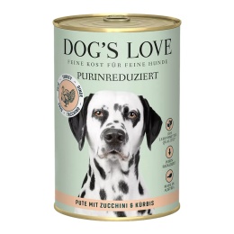 DOG'S LOVE Purinreduziert Pute - obniżony poziom puryn indyk z cukinią 400g)