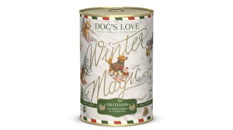 DOG'S LOVE Winter Menu Pute - indyk z batatami i żurawiną (400g)
