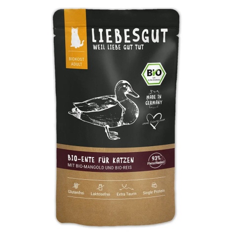 LIEBESGUT CAT Bio Ente - ekologiczna kaczka z ekologiczną botwinką (100g)