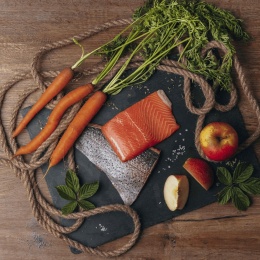 LIEBESGUT CAT Bio Lachs - ekologiczny łosoś z ekologicznym jabłkiem i marchewką (100g)