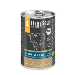 LIEBESGUT CAT Bio Rind - ekologiczna wołowina z ekologiczną marchewką (400g)