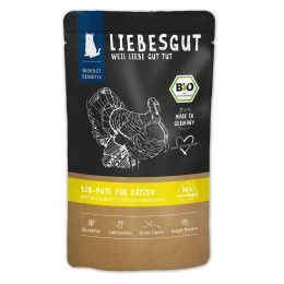 LIEBESGUT CAT Sensitive Bio Pute - ekologiczny indyk z ekologiczną marchewką i amarantusem (100g