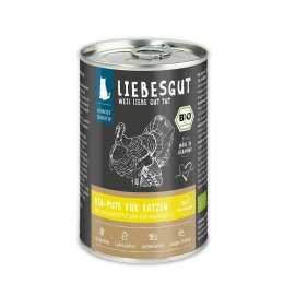 LIEBESGUT CAT Sensitive Bio Pute - ekologiczny indyk z ekologiczną marchewką i amarantusem (400g)