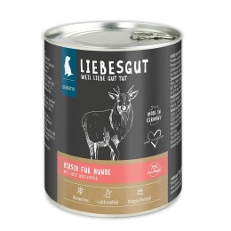 LIEBESGUT DOG Sensitive Hirsch - jeleń z ekologicznymi owocami (800g)