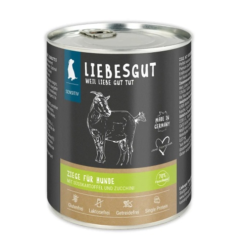 LIEBESGUT DOG Sensitive Ziege - kozina z ekologiczną cukinią (800g)