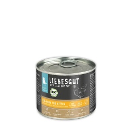 LIEBESGUT CAT Junior Bio Huhn - ekologiczny kurczak z płatkami kokosowymi (200g)