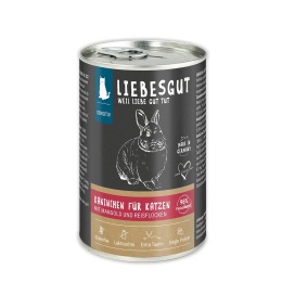 LIEBESGUT CAT Kaninchen mit Bio – królik z ekologiczną botwinką (400g)