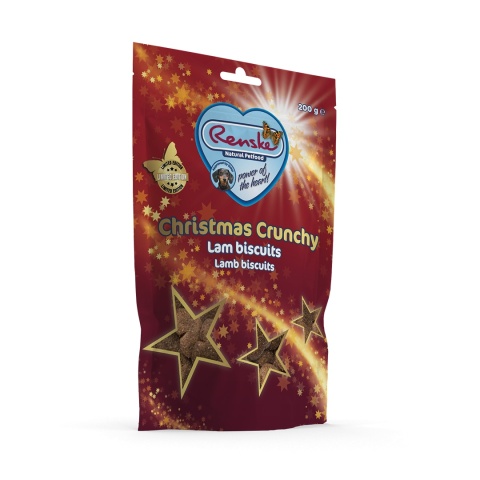 RENSKE Christmas Crunchy Biscuits Lamb - świąteczne ciasteczka dla psa z jagnięciną (200g)