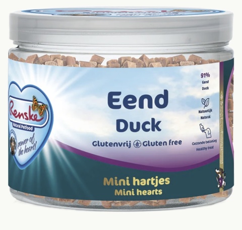 Renske Dog Healthy Mini Treat Duck - zdrowy mini przysmak dla psów małych ras - kaczka 100 g