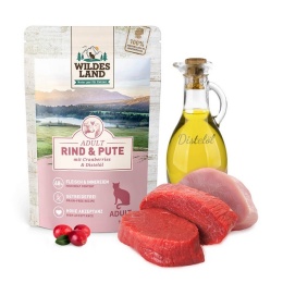 WILDES LAND CAT Classic Rind Pute – wołowina i indyk z żurawiną (100g)