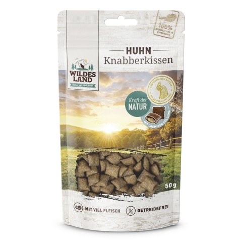 WILDES LAND CAT Knabbberkissen Huhn - przysmaki dla kota (50g)
