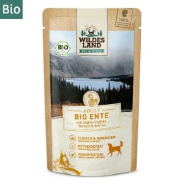 WILDES LAND DOG BIO Ente – bio kaczka z batatami, gruszką i jagodami (125g)