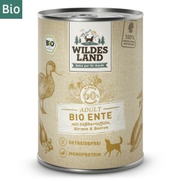 WILDES LAND DOG BIO Ente – bio kaczka z batatami, gruszką i jagodami (400g)