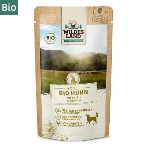 WILDES LAND DOG Bio Huhn - bio kurczak z dynią i cukinią (125g)