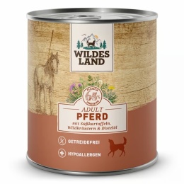 WILDES LAND DOG Classic Pferd - konina z batatami, marchewką i ziołami (800g)