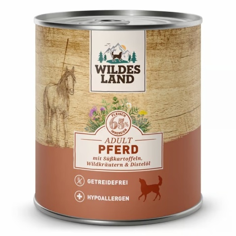 WILDES LAND DOG Classic Pferd - konina z batatami, marchewką i ziołami (800g)
