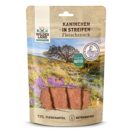 WILDES LAND DOG Kaninchen in Streifen – mięso królika w paskach - przysmaki mięsne dla psa (200g)