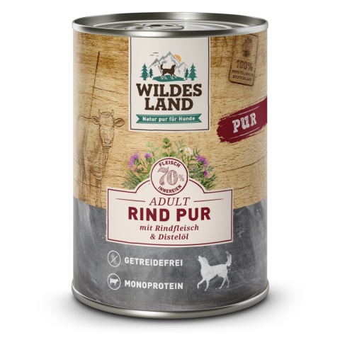 WILDES LAND DOG Rind Pur – wołowina karma monobiałkowa dla psa (400g)