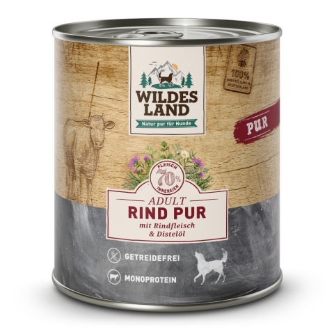 WILDES LAND DOG Rind Pur – wołowina karma monobiałkowa dla psa (800g)