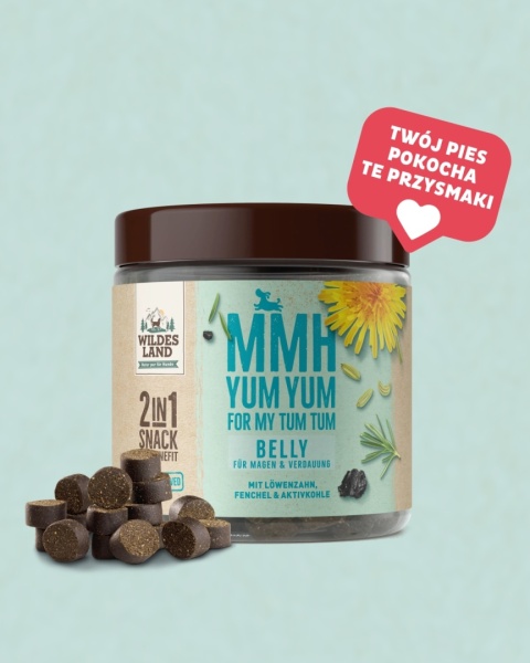 WILDES LAND DOG Snack 2w1 Belly - przysmaki na żołądek i trawienie dla psa (300g)