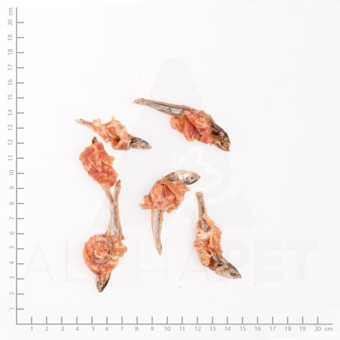 WILDES LAND Hühnerbrust mit Fisch – filet piersi kurczaka z rybkami - przysmaki mięsne dla psa i kota (200g)