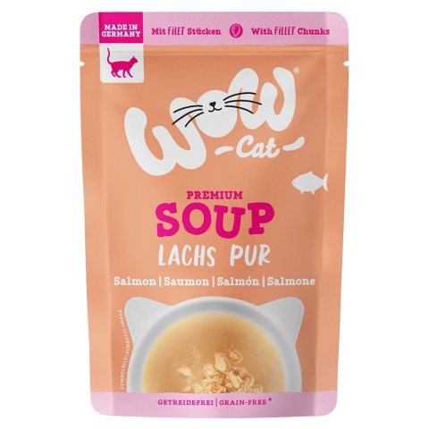 WOW CAT Suppe mit Lachs - zupa dla kota z łososiem (40g)