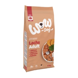 WOW DOG Lachs - z łososiem, szpinakiem i batatami (6 kg)