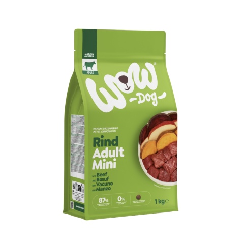 WOW DOG MINI Rind - wołowina z jabłkiem i buraczkami dla psów małych ras (1kg)
