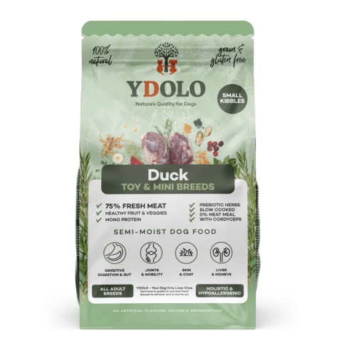 YDOLO MINI Duck - kaczka - półwilgotna karma dla małych psów (700g)