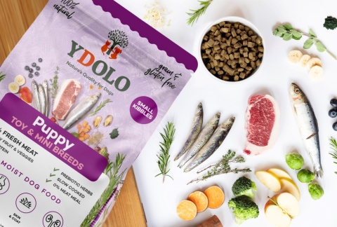 YDOLO MINI Puppy - wieprzowina Iberico i ryby - półwilgotna karma dla szczeniąt małych ras (700g)